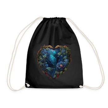 Valentine Vogel Roses Love - Drawstring Bag - black - Front