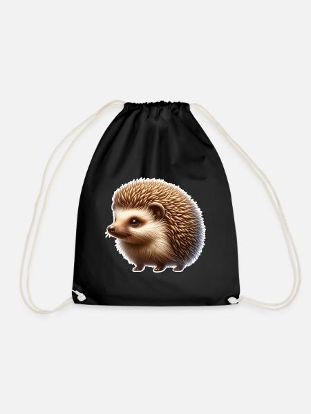 Igel - Turnbeutel - Schwarz