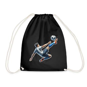 Coup de pied aérien de football - Sac de sport léger - noir - Devant