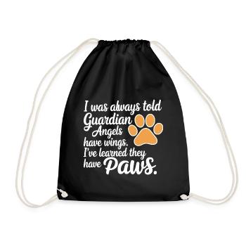 Chien Patte Ange Ange Gardien Compagnon Amoureux des Chiens - Sac de sport léger - noir - Devant