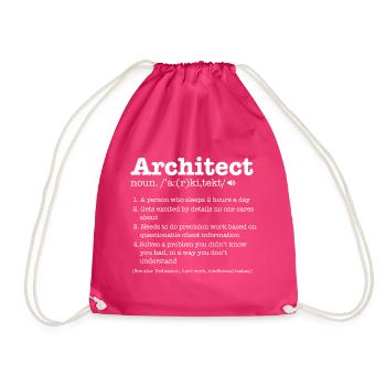 Architecte architecture architecte maître d’ouvrage cadeau de maître d’ouvrage - Sac de sport léger - fuchsia - Devant