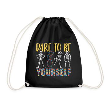 Autism - Drawstring Bag - black - Front