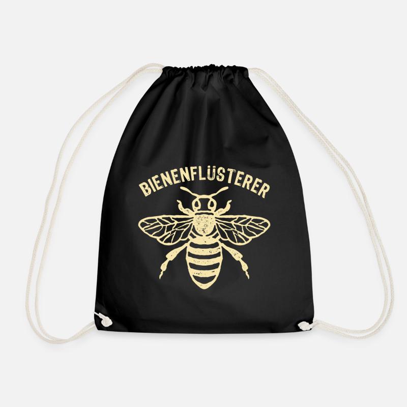 Bienenflüsterer - Biene - Imker- Honig - Turnbeutel - Schwarz
