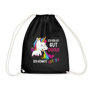 Je suis de si bonne humeur que je pourrais vomir - Sac de sport léger - noir - Devant