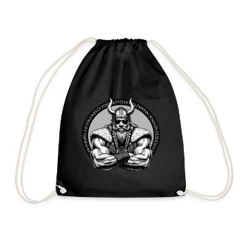 Mythologie nordique Viking Guerrier Valhalla - Sac de sport léger - noir - Devant