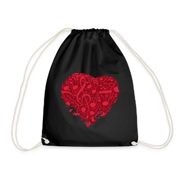 Music is love - Drawstring Bag - black - Front