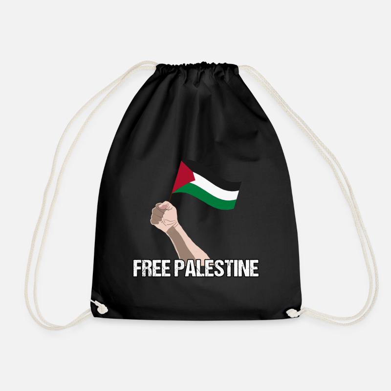 Free Palestine Geschenkidee Palästina Gaza - Turnbeutel - Schwarz