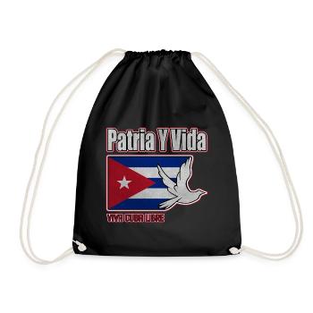 Cuba Flag, Viva Cuba Libre, Patria Y Vida, Cuba - Sac de sport léger - noir - Devant