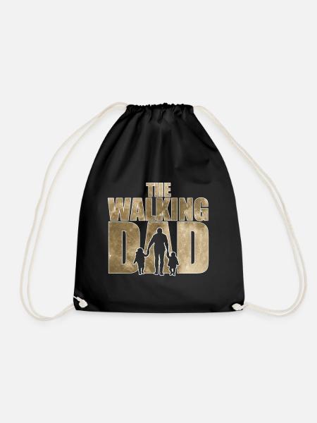 The walking Dad Vater Vatertag Geschenk - Turnbeutel - Schwarz