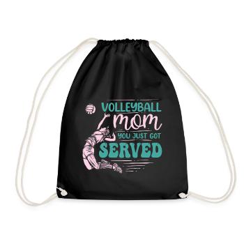 Volleyball Mom You Just Got Served Funny - Turnbeutel - Schwarz - Vorne