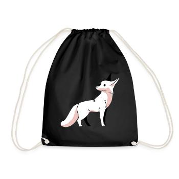 Wildlife Fox Foxes Children Arctic Snow Zoo - Drawstring Bag - black - Front