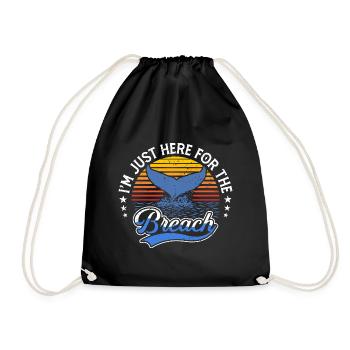 Whale Watching Whale Watching Orca Blue Whale - Drawstring Bag - black - Front