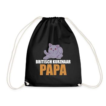 Britisch Kurzhaar Katze - Turnbeutel - Schwarz - Vorne