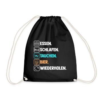 Schullehrerin Lehrerin - Turnbeutel - Schwarz - Vorne