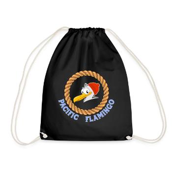 Pacific Flamingo lustiges Möwen Design für Segler - Turnbeutel - Schwarz - Vorne