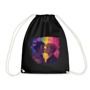 Boy meets Boy - Pride and Strong - LGBTQIA+ - Turnbeutel - Schwarz - Vorne