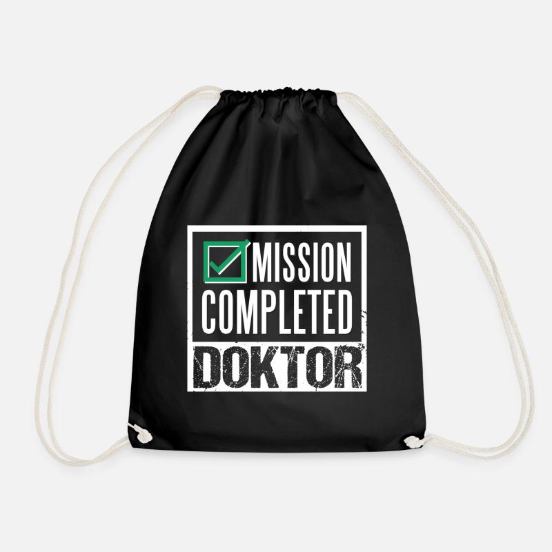 Arzt Abschluss Mission Completed Doktor Facharzt - Turnbeutel - Schwarz