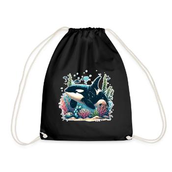 Orque Épaulard - Sac de sport léger - noir - Devant