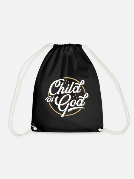Child of God - Drawstring Bag - black