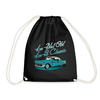 Classic Car Graphic - Drawstring Bag - black - Front