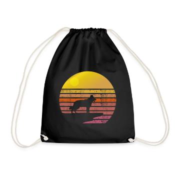 Swiss Shepherd Sunrise Cliff - Drawstring Bag - black - Front