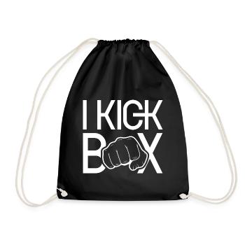 Ich Kickboxe Kickboxer Kickboxen Kickboxing - Turnbeutel - Schwarz - Vorne