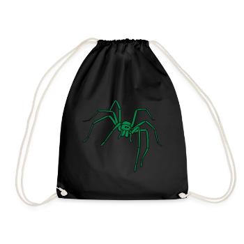Spider Poisonous Poison Horror Halloween Spiders - Drawstring Bag - black - Front