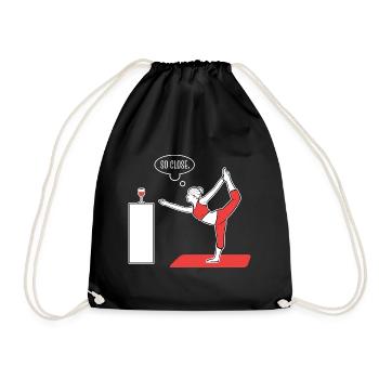 Yoga Vin Yogi Méditer Méditation - Sac de sport léger - noir - Devant