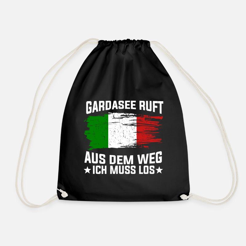Gardasee Italien Geschenk - Turnbeutel - Schwarz