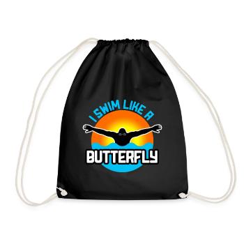 Natation Brasse Nageur - Sac de sport léger - noir - Devant