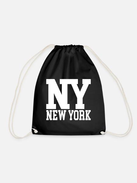 New York NY - Turnbeutel - Schwarz