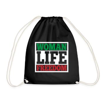 Women life freedom iran - Turnbeutel - Schwarz - Vorne