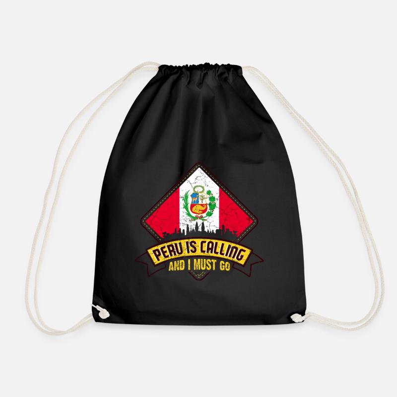 Pérou Drapeau péruvien - Sac de sport léger - noir