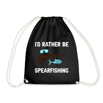 Spearfishing Spear Fishermen Fish Spear Fishermen - Drawstring Bag - black - Front