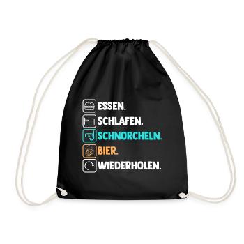 Schullehrerin Lehrerin - Turnbeutel - Schwarz - Vorne