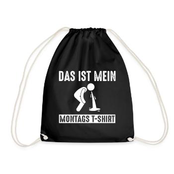 This is my Monday Monday - Drawstring Bag - black - Front