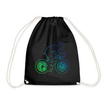 Road Bike Women's Road Cycling Road Cyclist - Drawstring Bag - black - Front