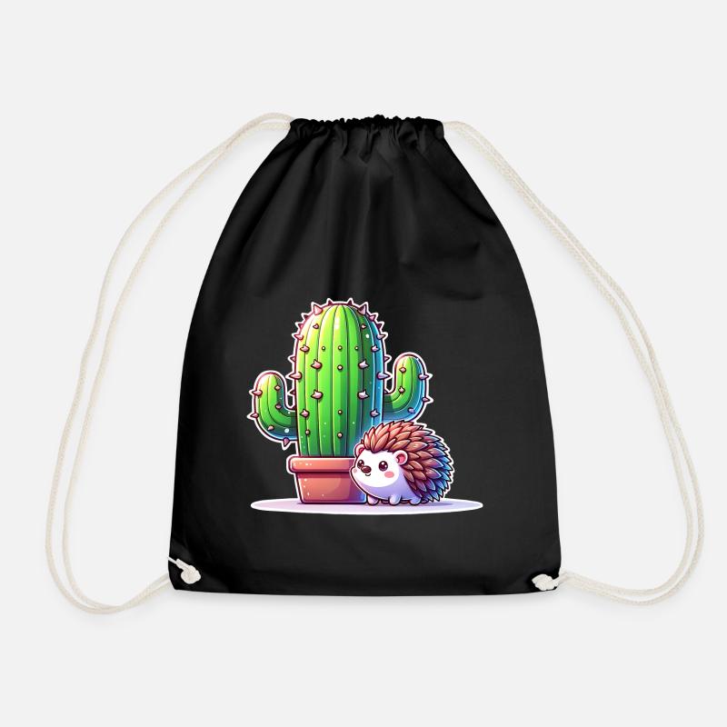 Cactus hérisson - Sac de sport léger - noir