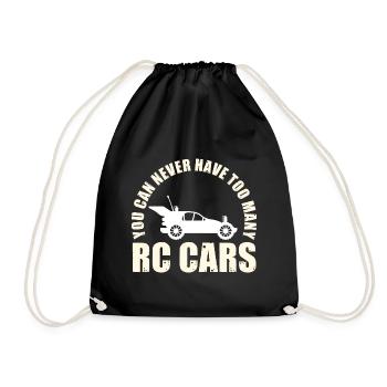 Man kann nie zu viele RC Cars RC Racing Racer - Turnbeutel - Schwarz - Vorne