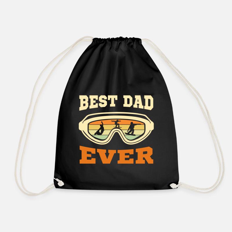 Snowboarder Papa – Best Dad Ever - Turnbeutel - Schwarz