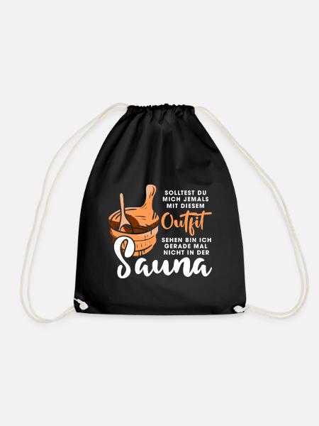 Sauna Saunameister Saunieren - Turnbeutel - Schwarz