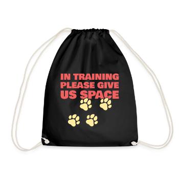 Funny Dog Trainer Agility Dog Training Give Us - Drawstring Bag - black - Front