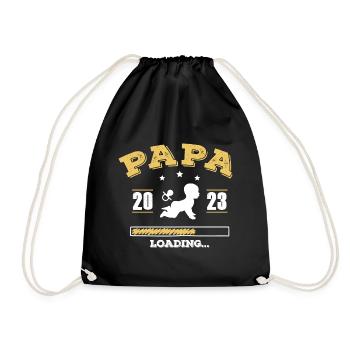Papa 2023 Loading - Turnbeutel - Schwarz - Vorne