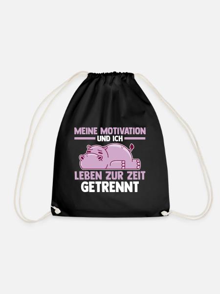 Meine Motivation und ich leben zur Zeit getrennt - Turnbeutel - Schwarz