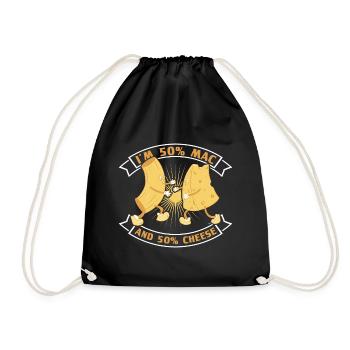Macaroni au fromage macaroni et pâtes au fromage - Sac de sport léger - noir - Devant