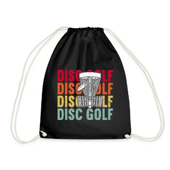 Disc Golf - Drawstring Bag - black - Front