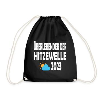 Überlebender der Hitzewelle 2023 - Turnbeutel - Schwarz - Vorne