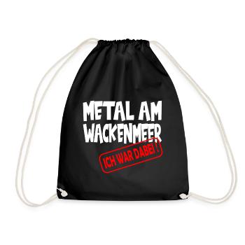Metal am Wackenmeer Ich war dabei - Turnbeutel - Schwarz - Vorne