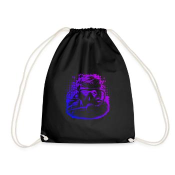 Free Dive Scuba Diving Diver Men - Drawstring Bag - black - Front