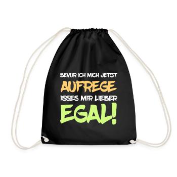 Ist mir egal - Turnbeutel - Schwarz - Vorne